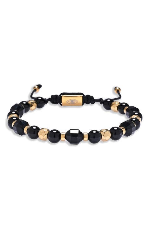 Jackson Agate Beaded Slider Bracelet