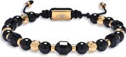 EYE CANDY LOS ANGELES Jackson Agate Beaded Slider Bracelet