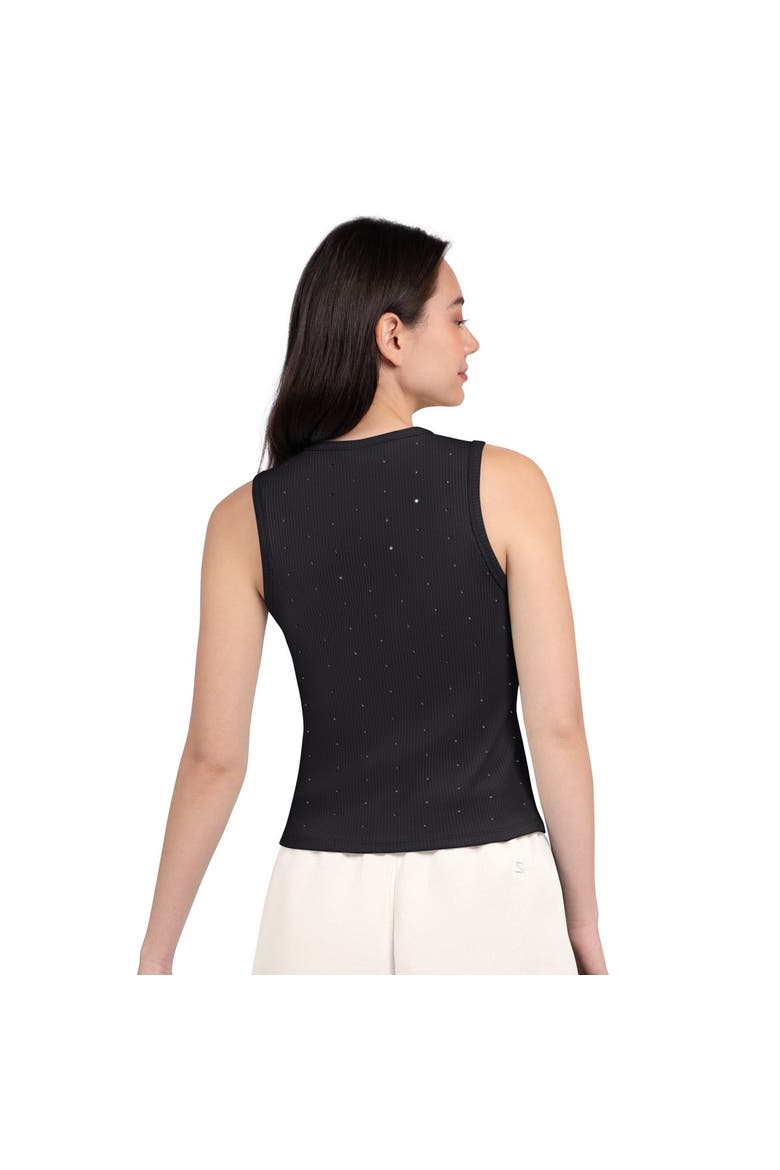 Women's Starter Black Las Vegas Raiders Rhinestone Sprinkle Ribbed Tank, Alternate, color, Black