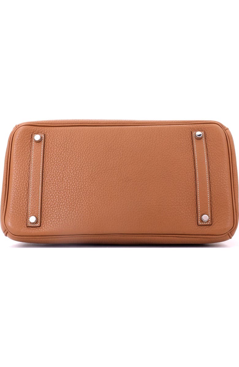 Pre-Owned Hermes Birkin Handbag Brown Clemence with Palladium Hardware 35, Alternate, color, Gold