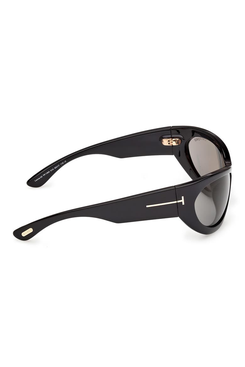 Leona 62mm Cat Eye Sunglasses, Alternate, color, SHINY BLACK / SMOKE