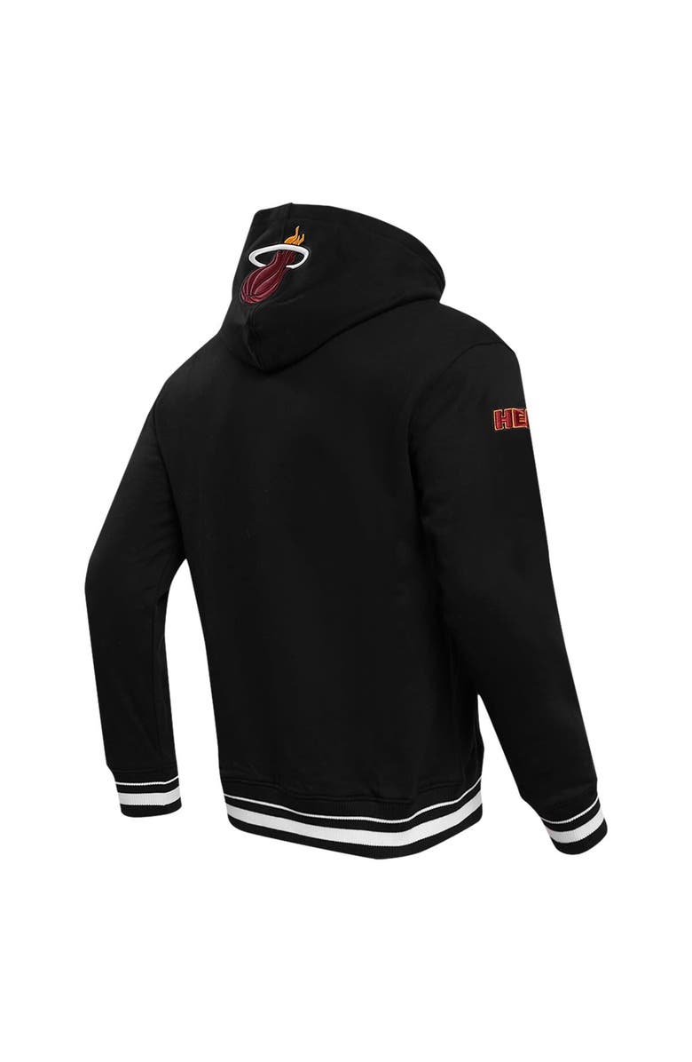 PRO STANDARD Men's Pro Standard Black Miami Heat Script Tail Pullover Hoodie, Alternate, color, 