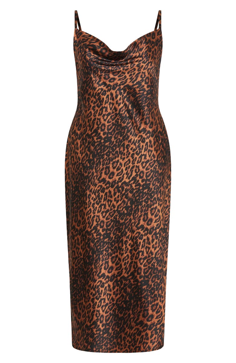 City Chic Alani Midi Slipdress, Alternate, color, Leopard
