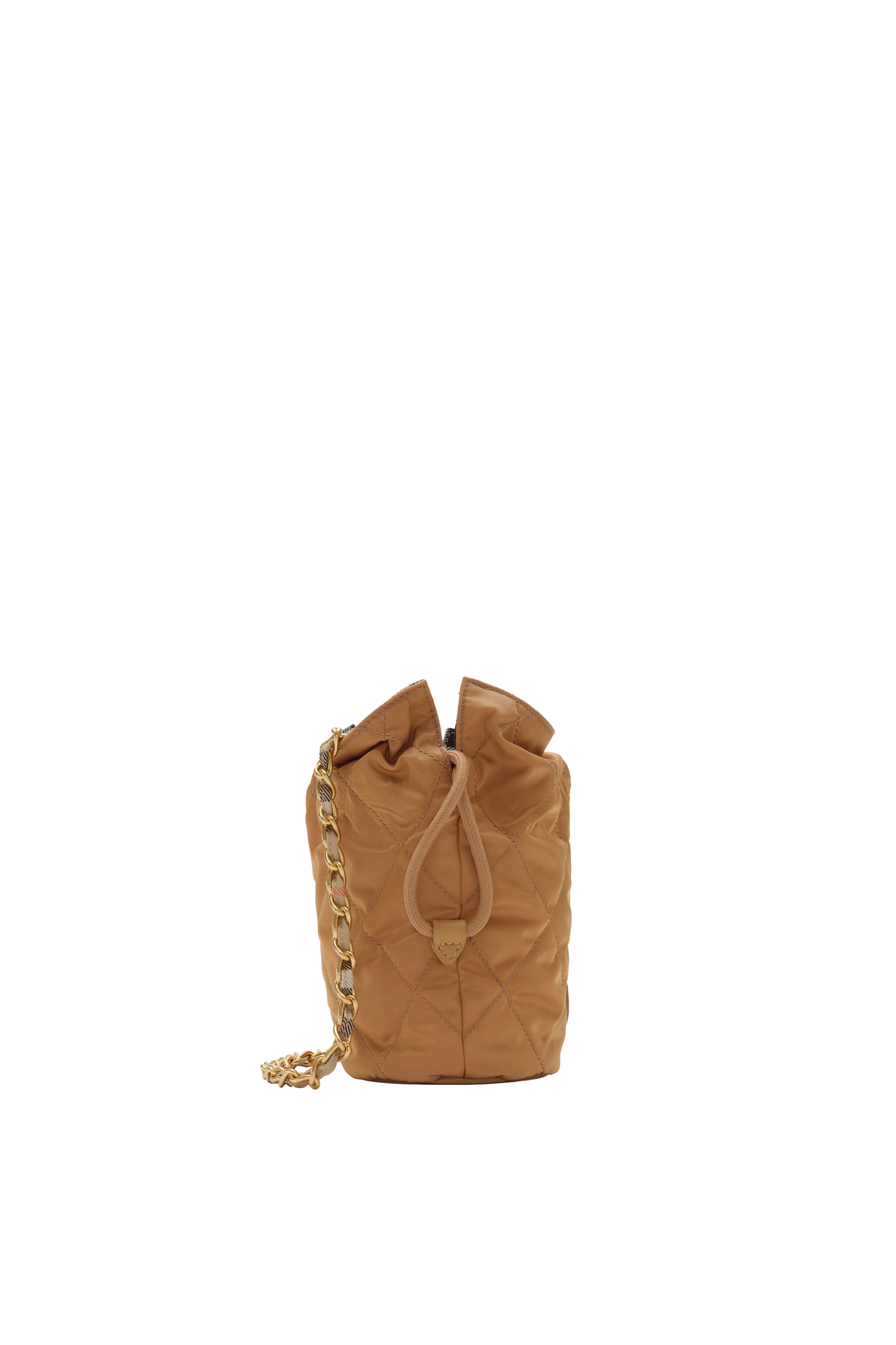 Burberry Horseshoe Chain Pouch, Alternate, color, Teak Brown