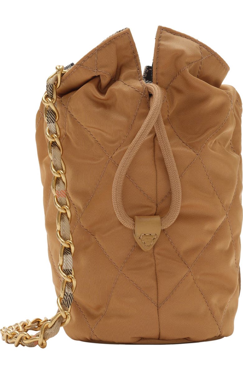Burberry Horseshoe Chain Pouch, Alternate, color, Teak Brown