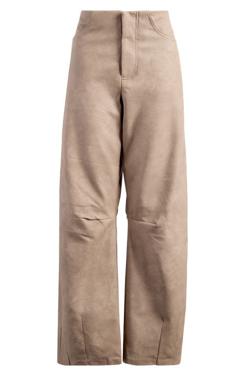 Shop Mistress Rocks Faux Suede Balloon Pants In Mocha