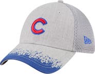 New Era Men's New Era Gray Chicago Cubs Visor Paint Splatter 39THIRTY Flex Hat