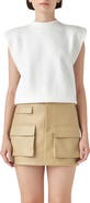 Grey Lab Mock Neck Sleeveless Knit Top