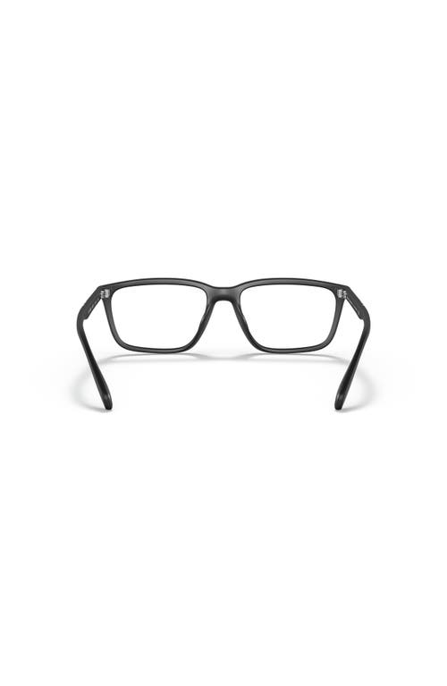 Armani Exchange 55mm Rectangle Optical Glasses In Black