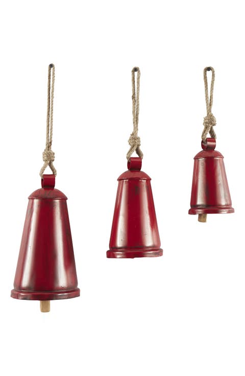 Eclectic Set of 3 Metal Decorative Meditation Bells