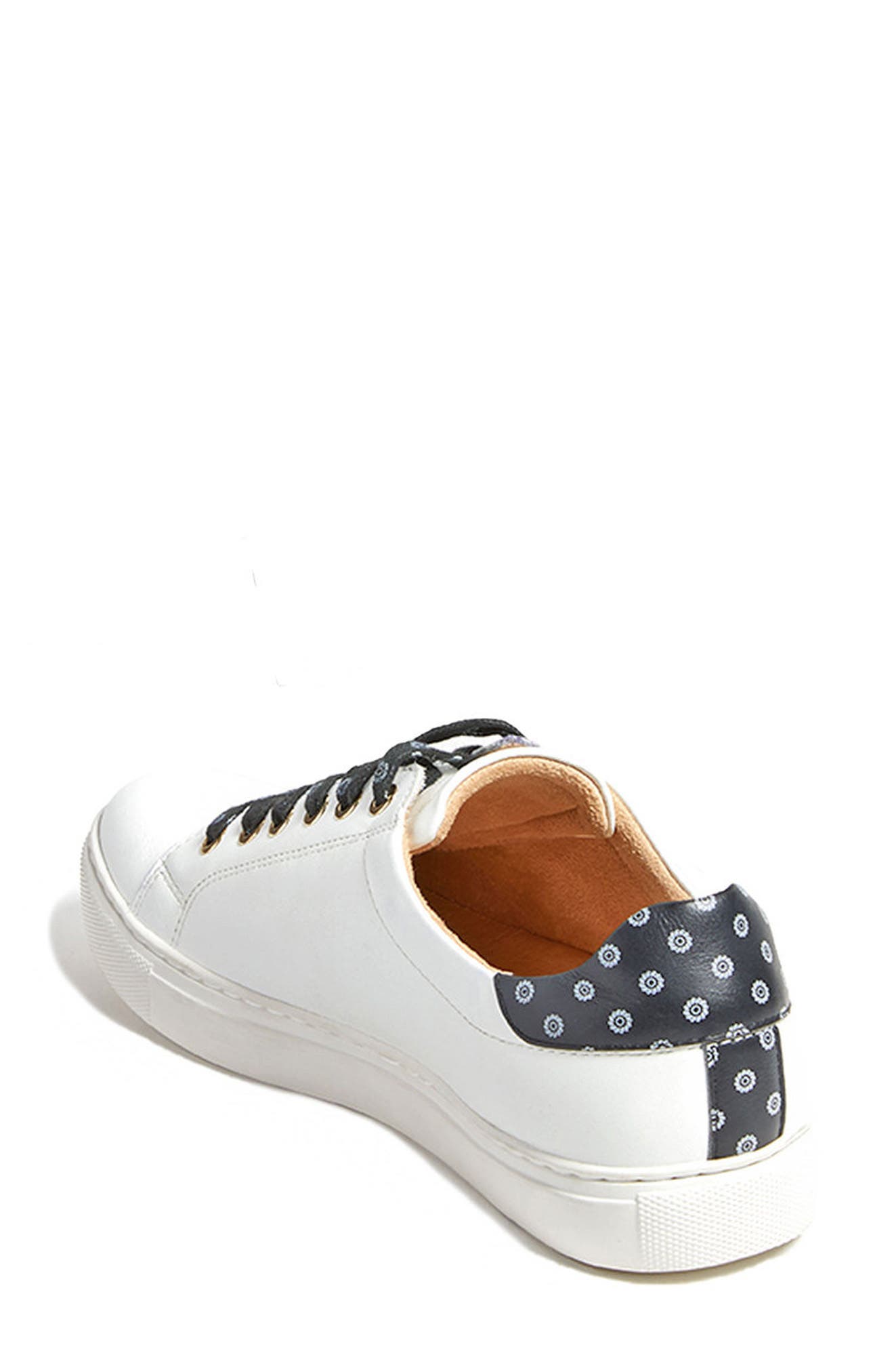 Rory Low Top Sneaker, Alternate, color, WHITE/ BLACK LEATHER