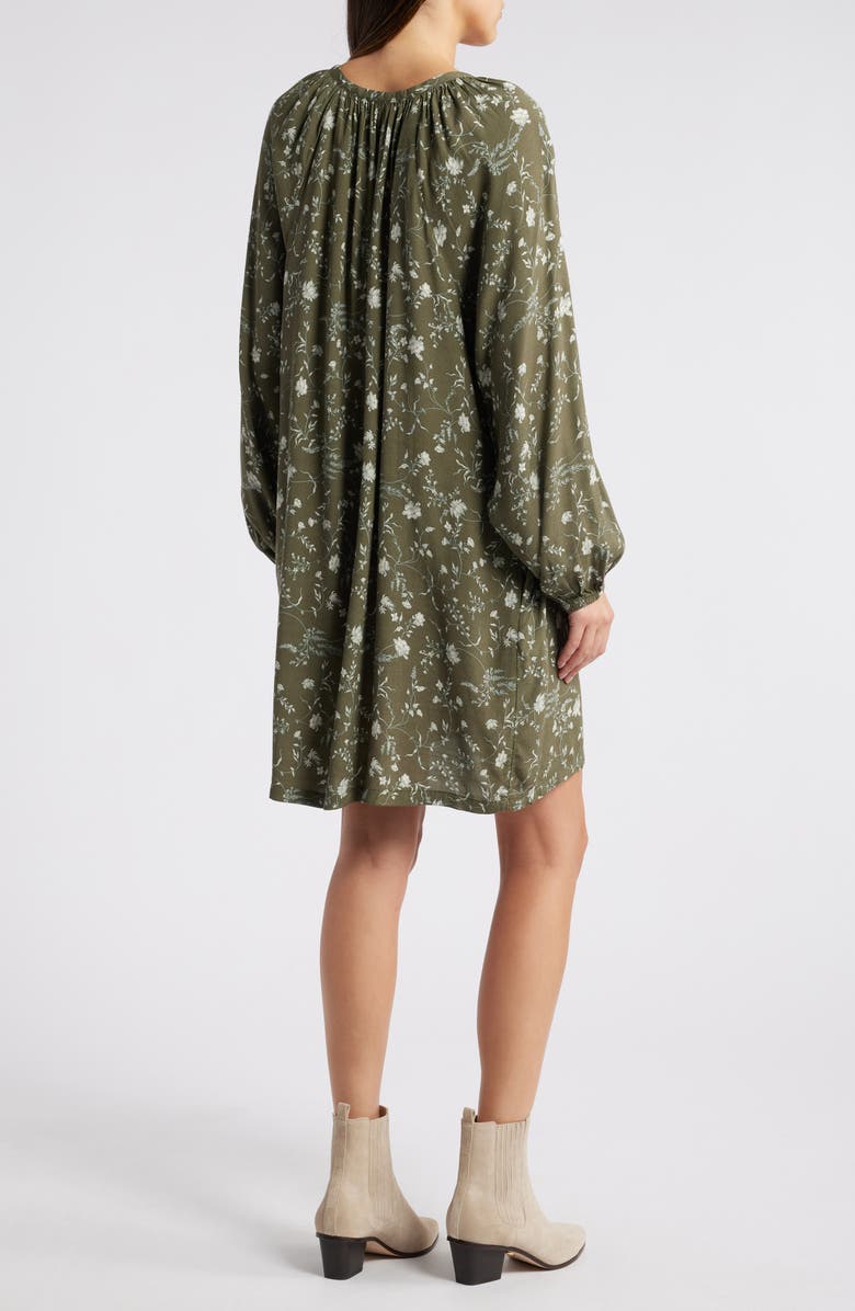 Treasure & Bond Flowy Button Front Minidress, Alternate, color, Olive- Green Wild Vine