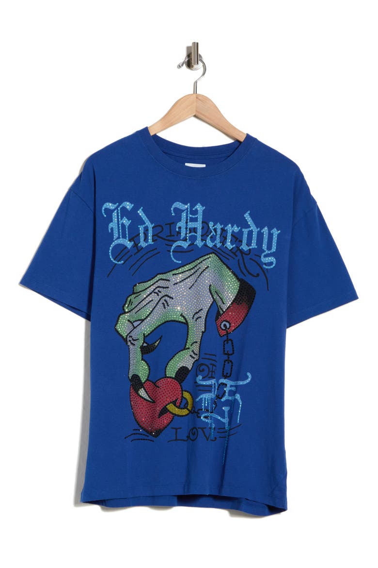 Love Prisoner Cotton Graphic T-Shirt, Alternate, color, BRIGHT BLUE
