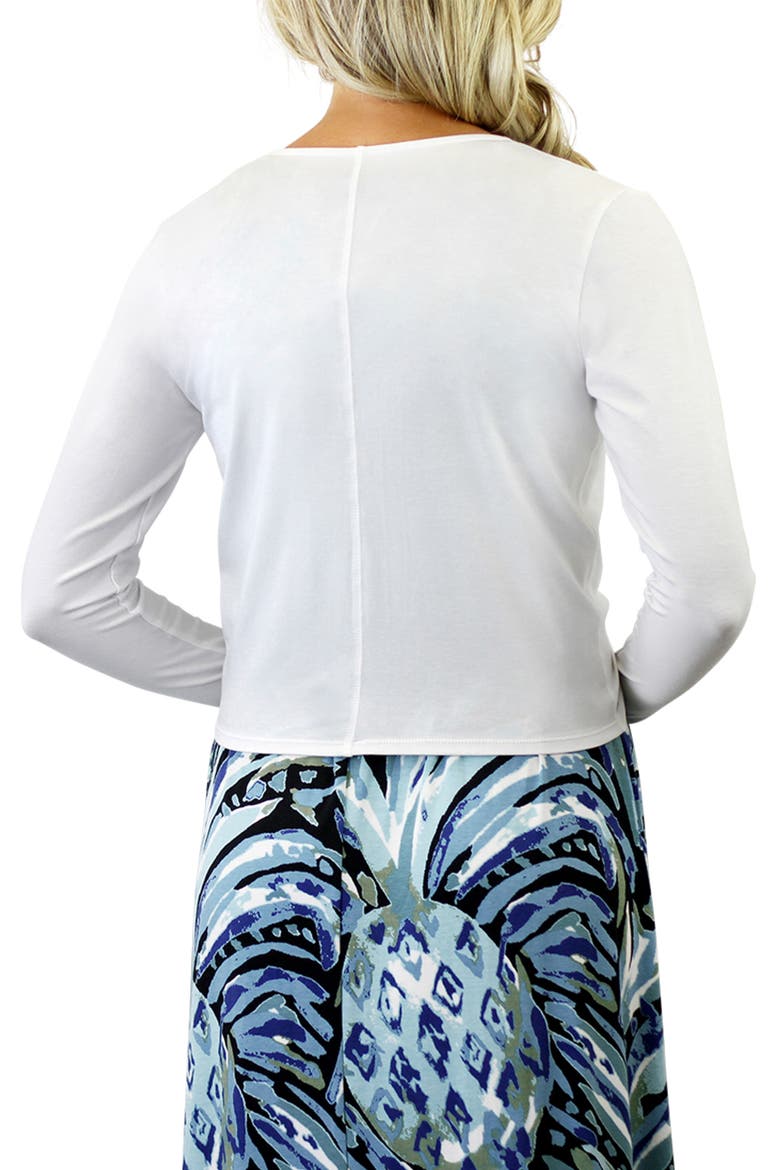 Long Sleeve Crossover Sun Wrap, Alternate, color, White