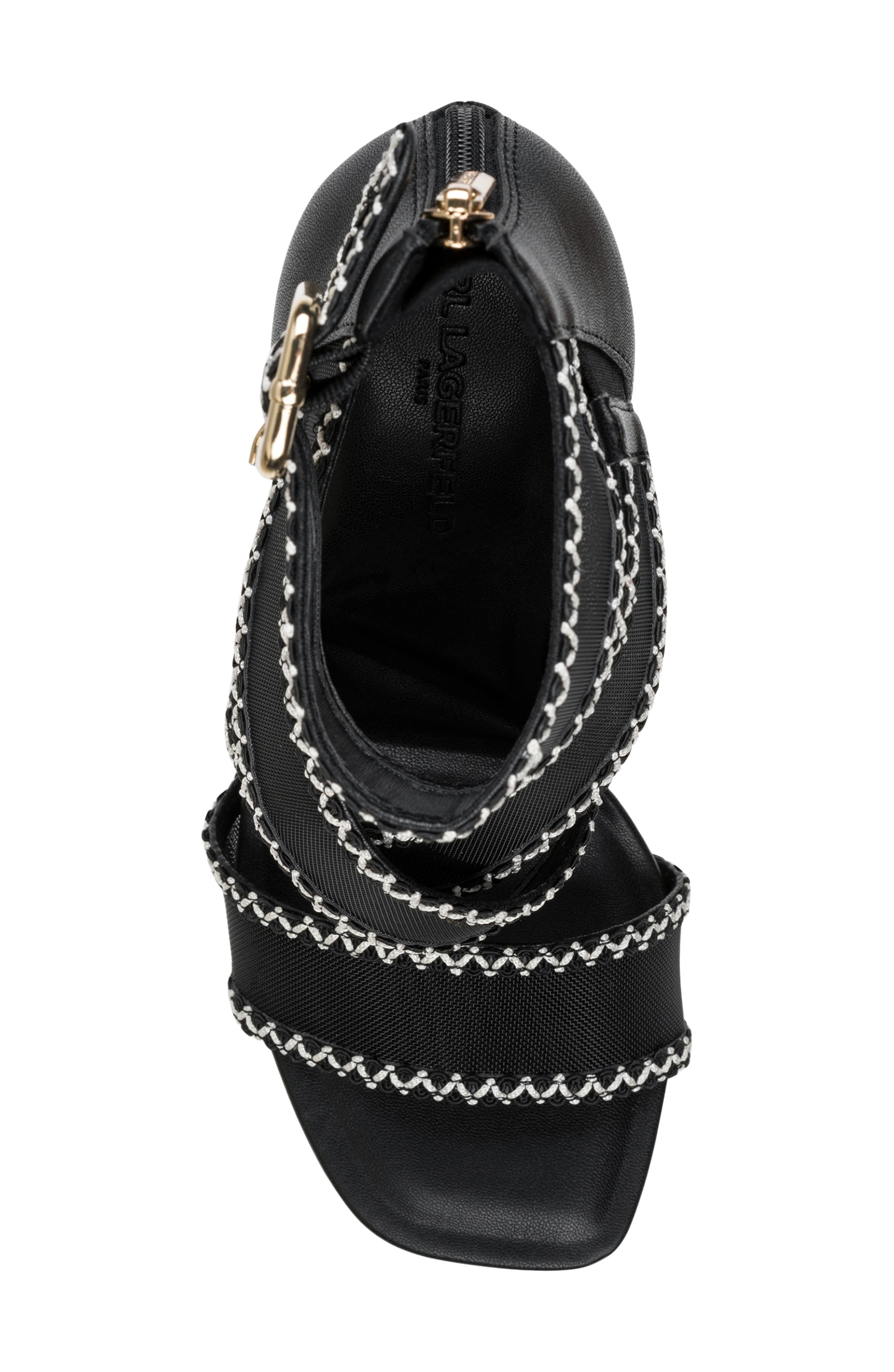 KARL LAGERFELD PARIS Careliz Ankle Strap Sandal, Alternate, color, 