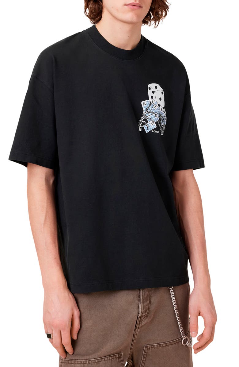 AllSaints Dealt Short Sleeve Graphic T-Shirt, Main, color, 