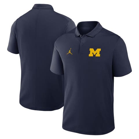 Men
s Jordan Brand Navy Michigan Wolverines Primetime Victory Primary Logo Performance Polo