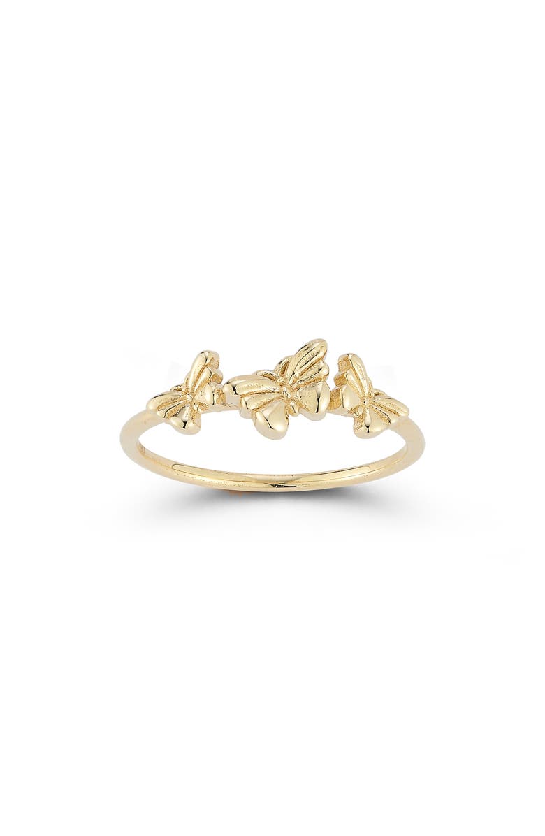 Ember Fine Jewelry 14K Gold Butterfly Ring, Main, color, Gold