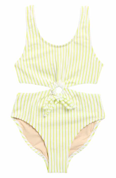 Shade Critters Kids' Lemon Stripe Cutout One-Piece Swimsuit