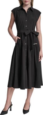 DKNY Drop Waist Shirtdress
