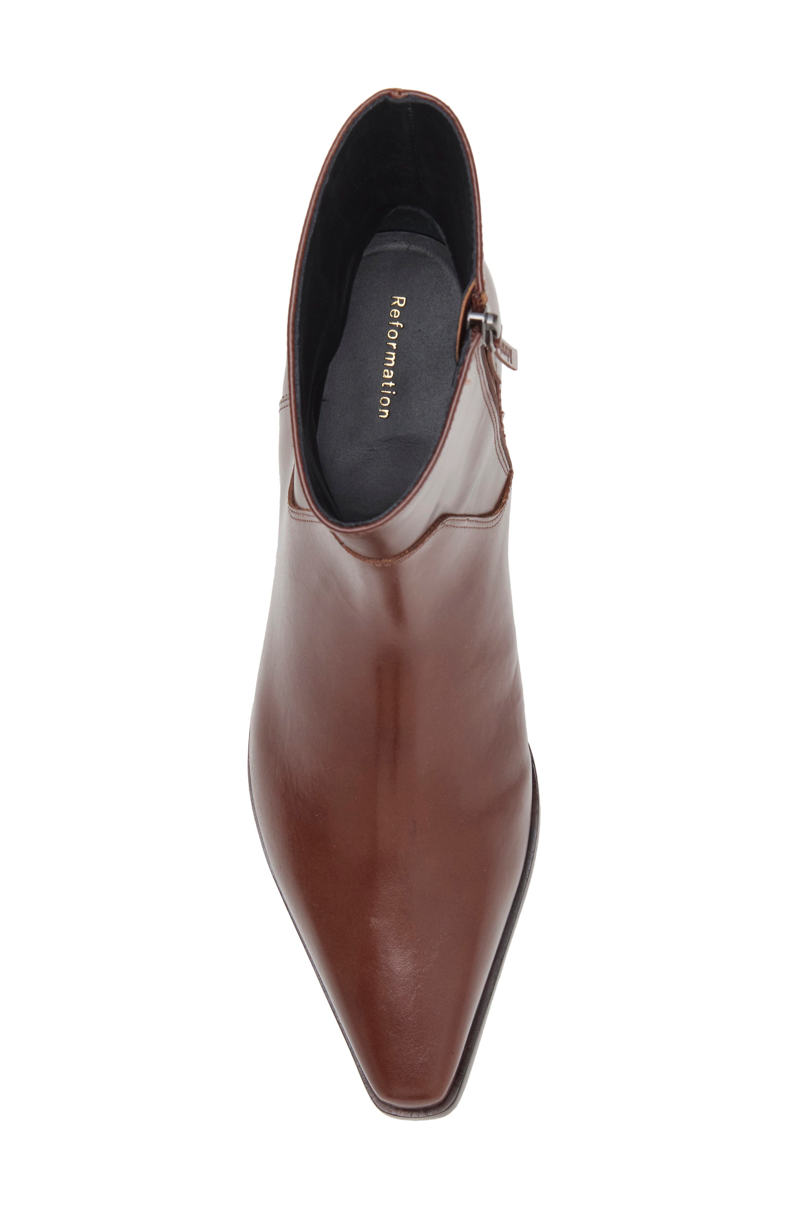 Dominique Ankle Boot Leather, Alternate, color, SYRUP LEATHER