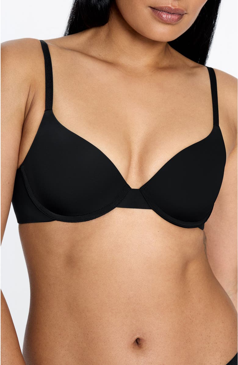 Pepper Simply Smooth T-Shirt Bra, Main, color, Black
