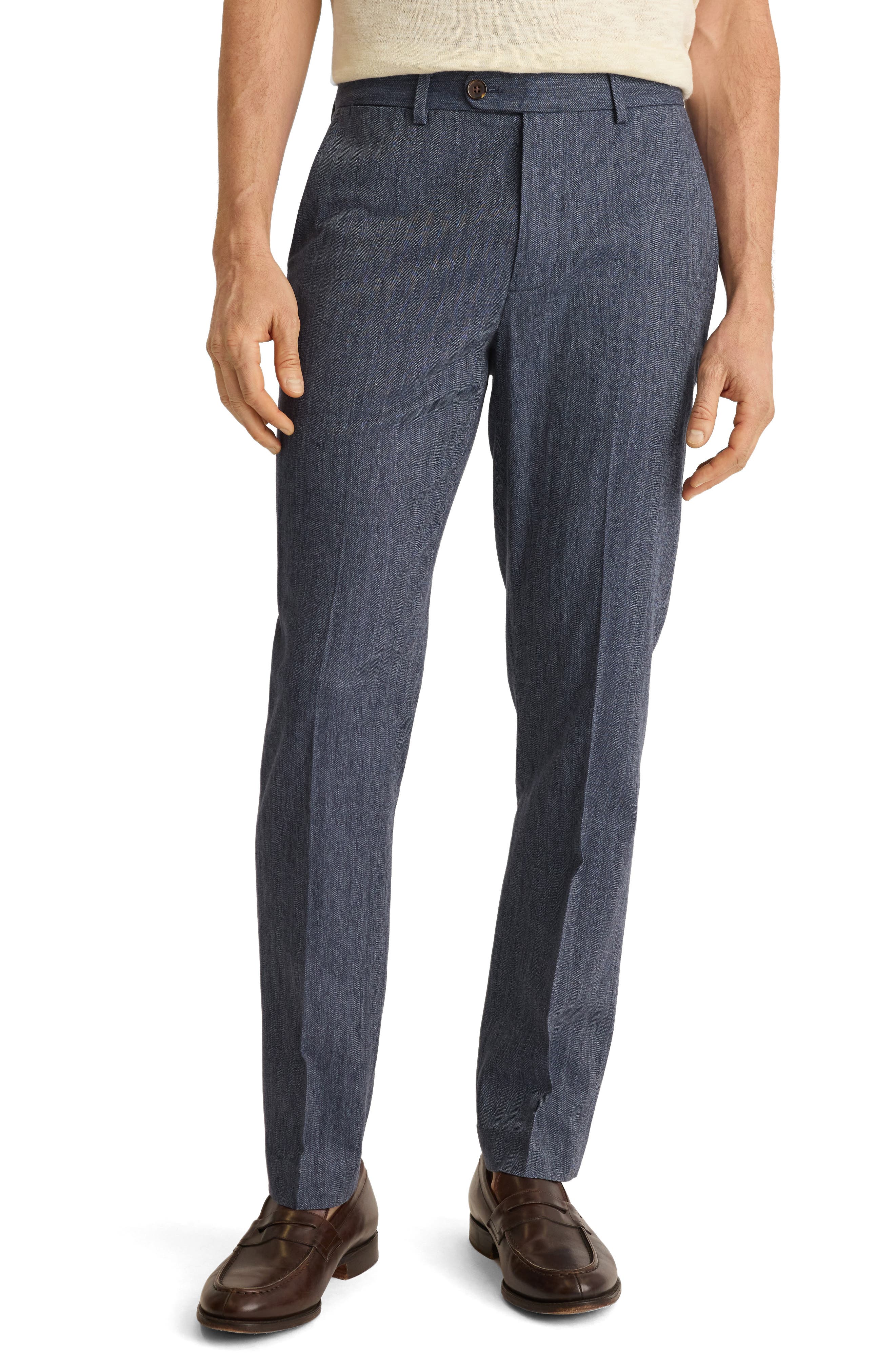 selected NAVY BLUE HERRINGBONE
