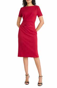 Zigzag Knit Sheath Dress