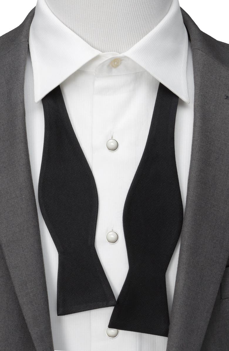 Cufflinks, Inc. Solid Self Tie Silk Bow Tie, Alternate, color, Black