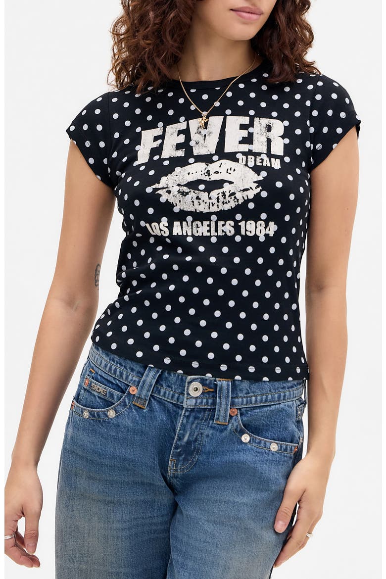 Polka Dot Fever Baby T-Shirt, Main, color, BLACK
