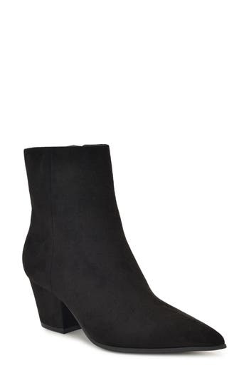 Nine West Serri Block Heel Bootie In Black
