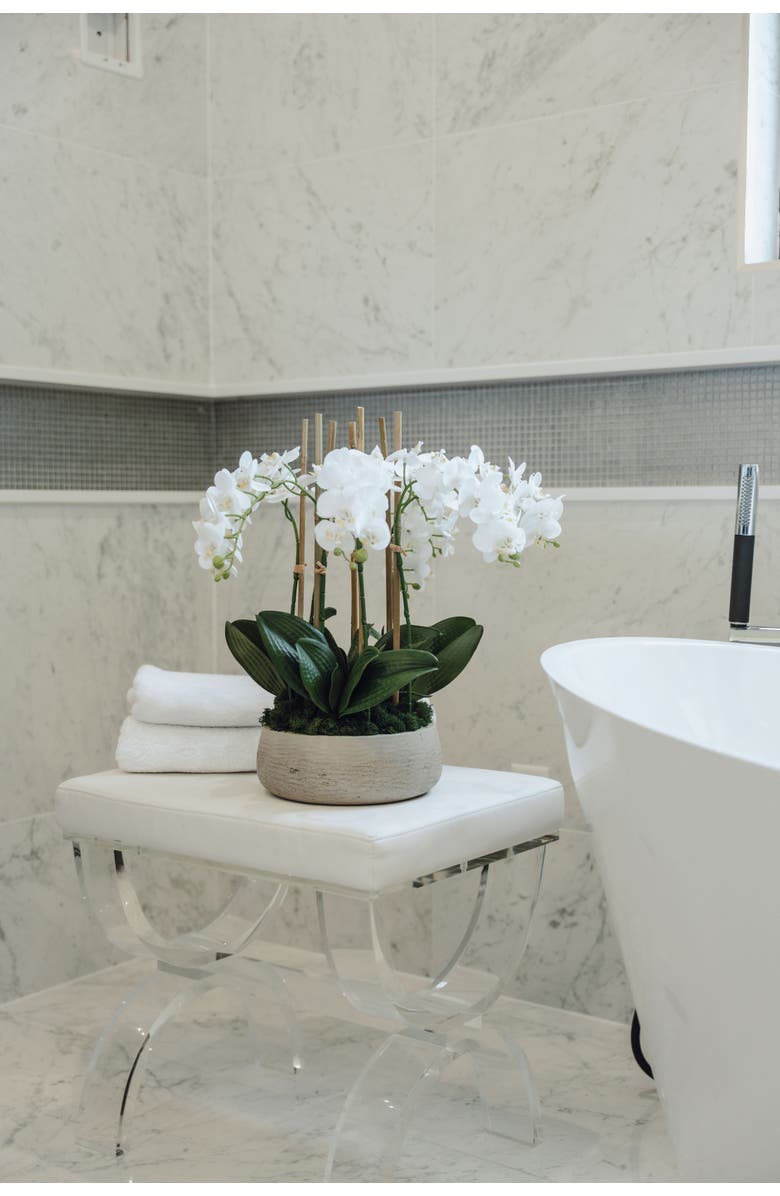 CocoBella Briar RealTouch Orchid Arrangement, Alternate, color, Snow