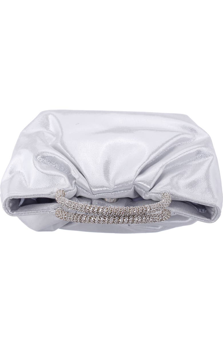Nina Fancy Top Handle Clutch, Alternate, color, Silver