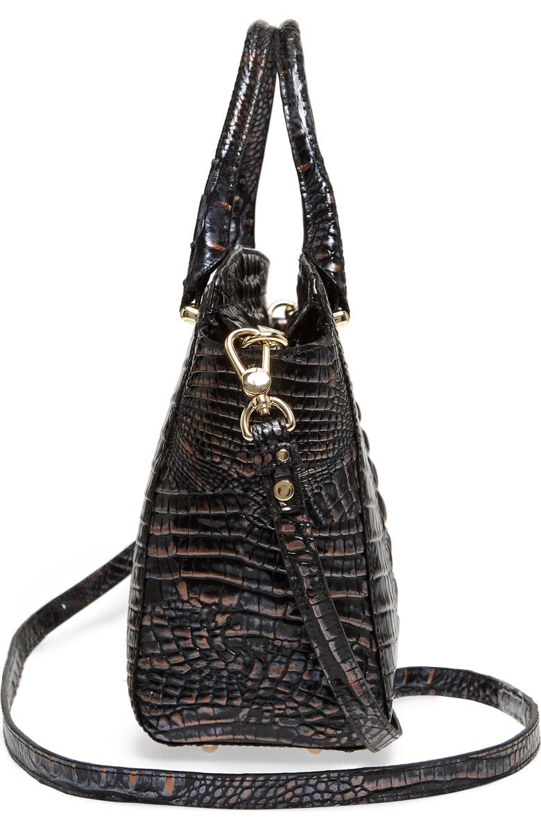 Brahmin Nadia Croc Embossed Leather Satchel, Alternate, color,