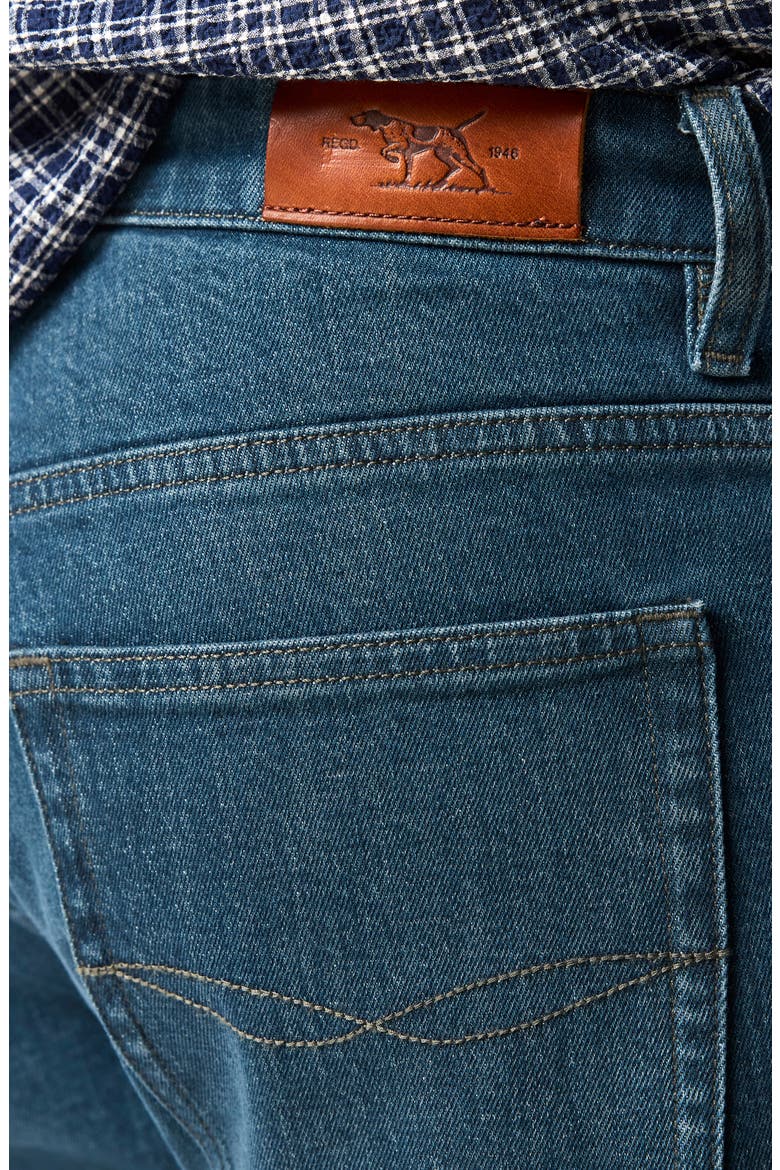Kurow Straight Leg Jeans, Alternate, color, MID BLUE (LONG LEG)