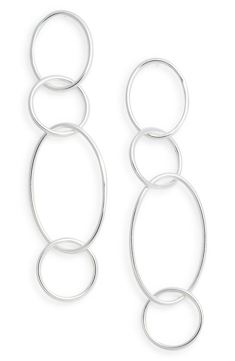 Argento Vivo Sterling Silver Argento Vivo Drop Link Earrings, Main, color, 