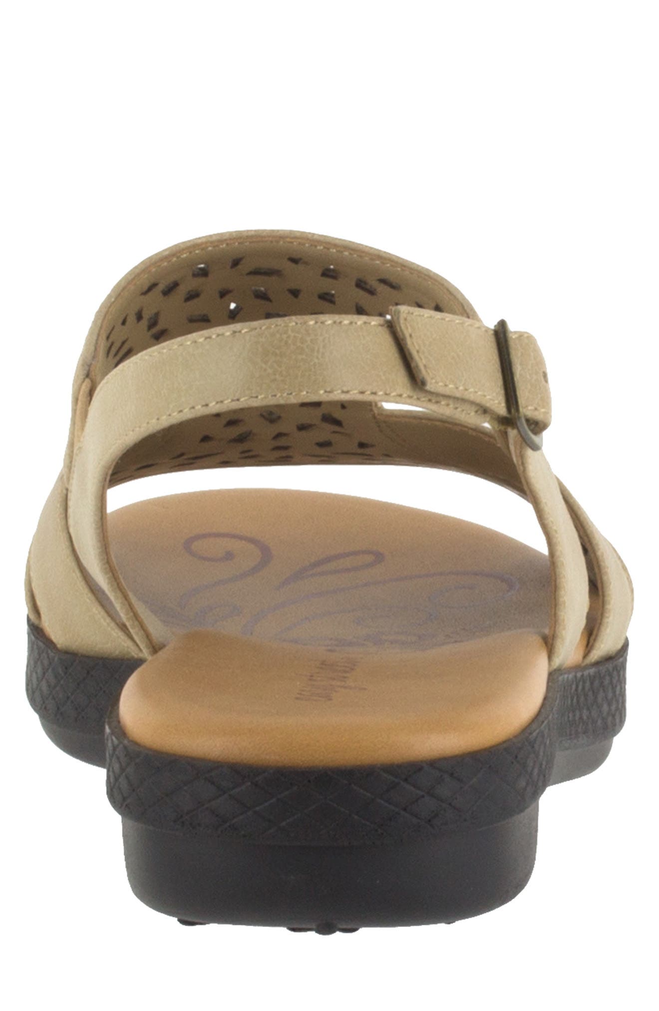 EASY STREET Bolt Perforated Strappy Sandal, Alternate, color, Stone