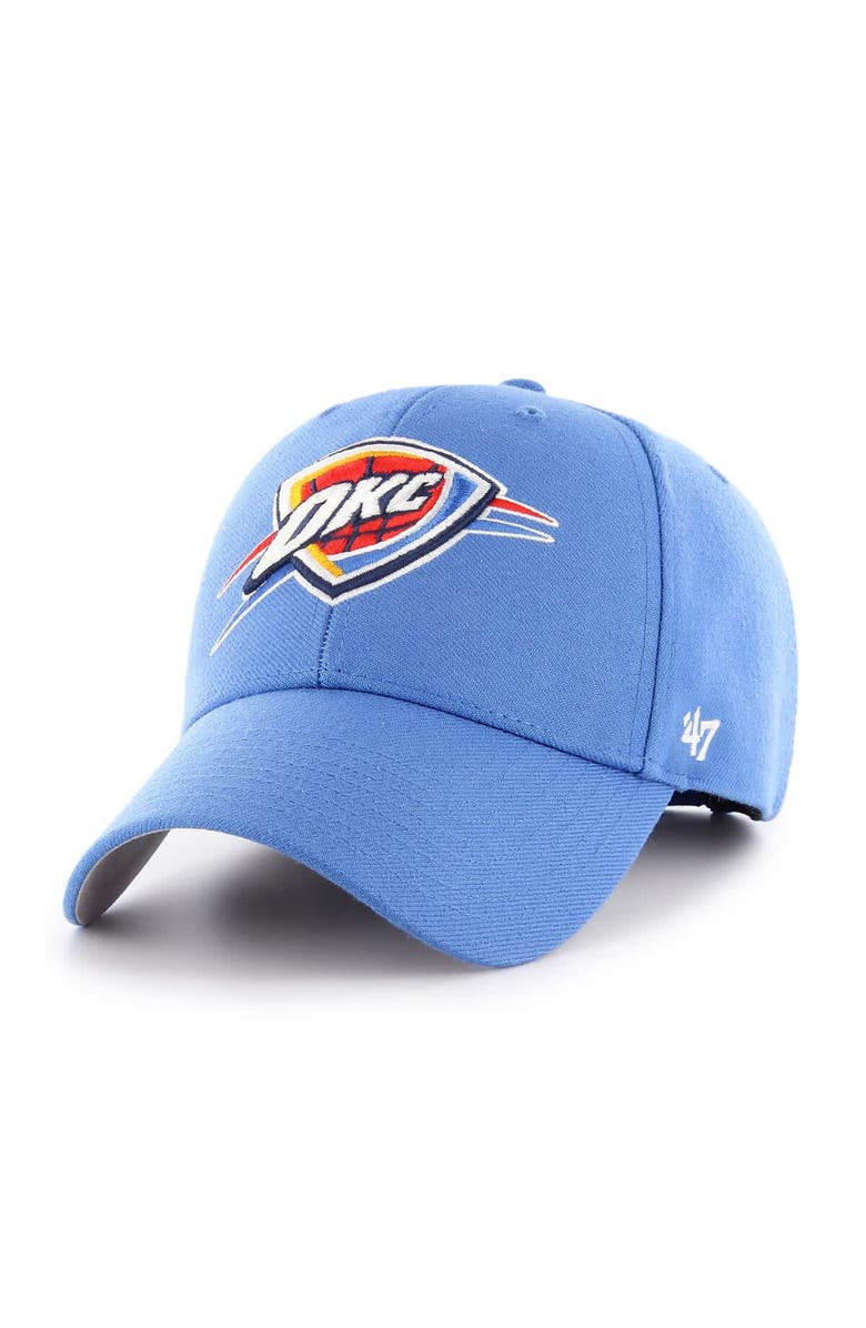 '47 Men's '47 Blue Oklahoma City Thunder Core Logo MVP Adjustable Hat, Main, color, Blue