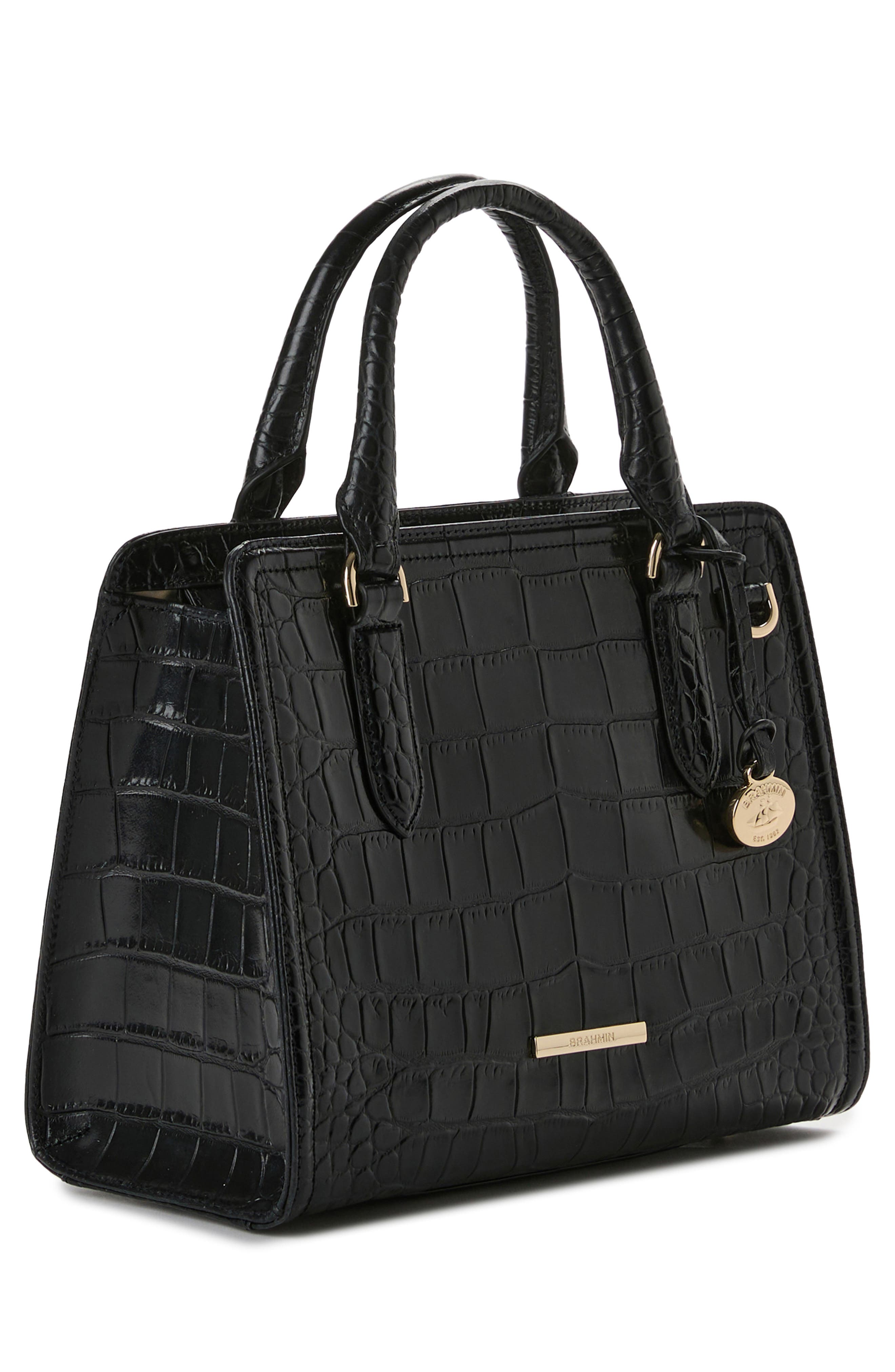 Brahmin Cami Embossed Leather Satchel, Alternate, color, 