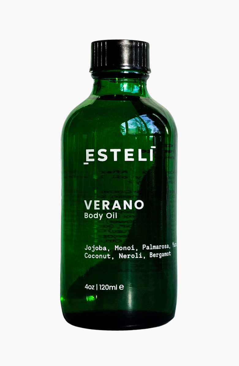 Esteli VERANO Body Oil BODY, Main, color, Dark Green