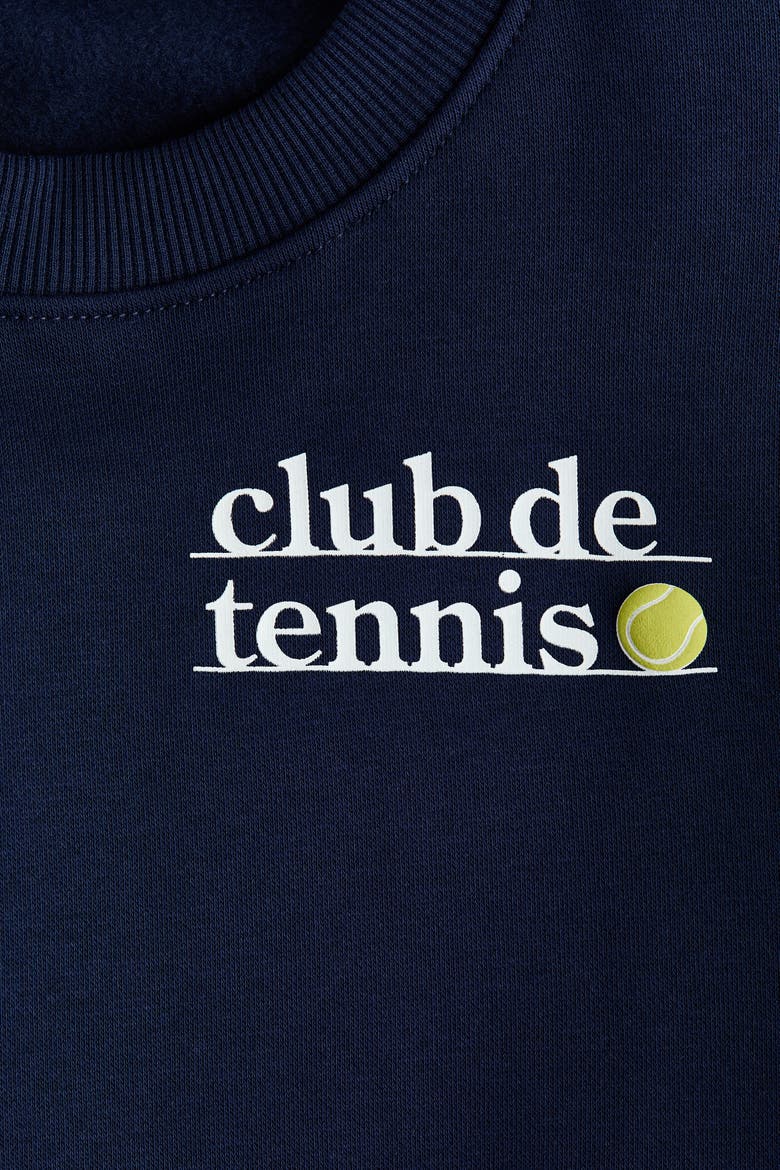 Printed Sweatshirt, Alternate, color, Navy blue/Club de Tennis