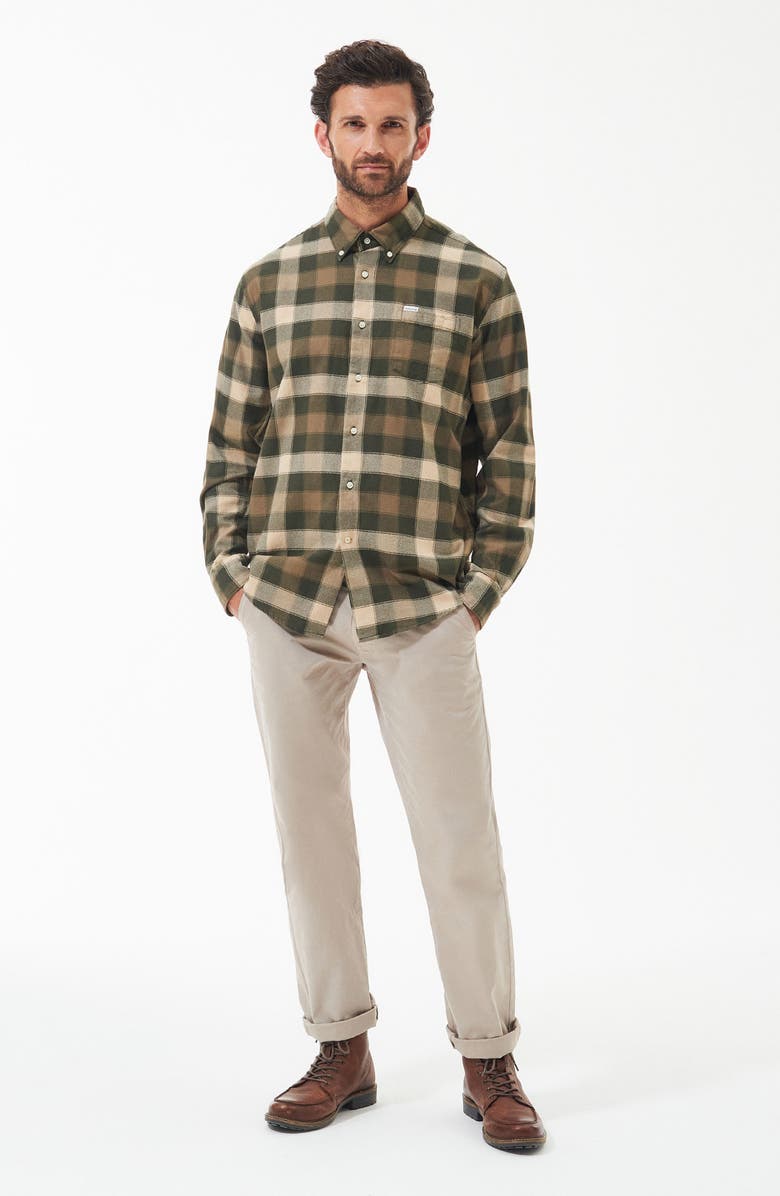 Barbour Damfield Plaid Cotton Button-Up Shirt, Alternate, color,