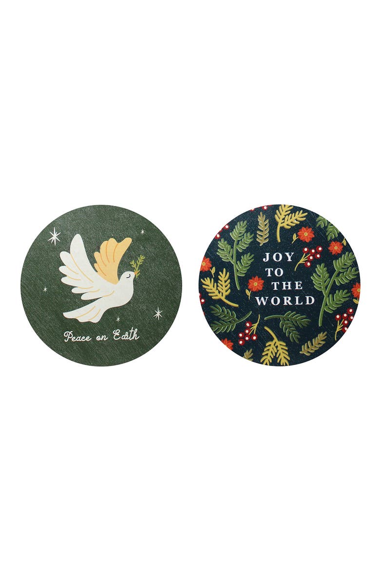 Peace on Earth Set of 2 Candles, Alternate, color, MULTI