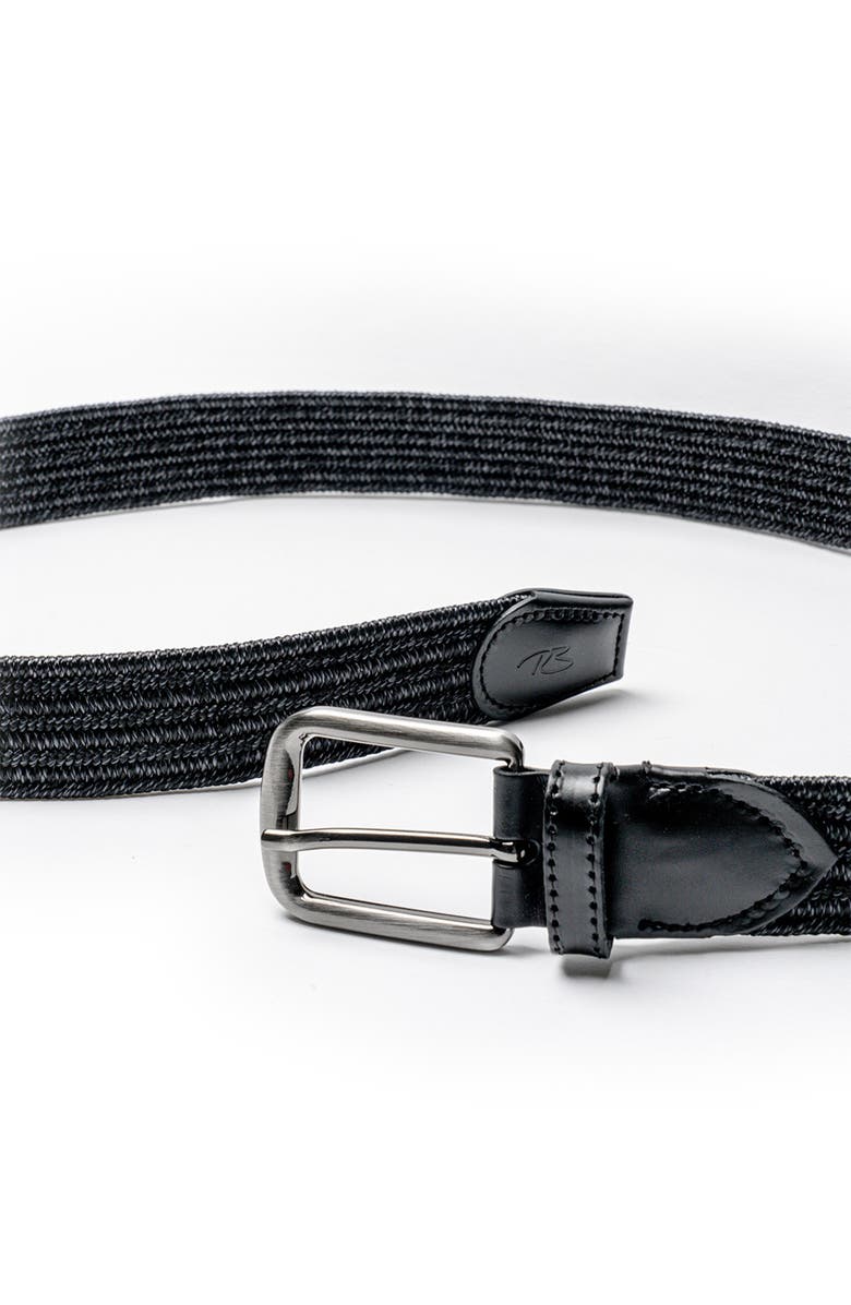 Robert Barakett Stirling Woven Belt, Alternate, color, Black