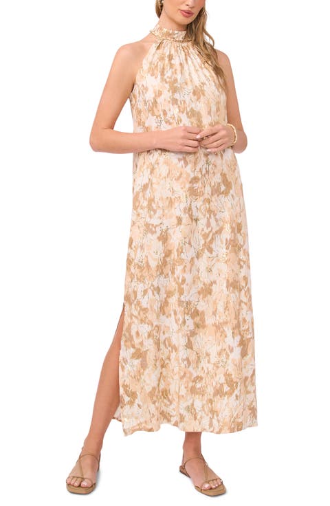 Halter Maxi Shift Dress