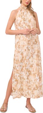 Vince Camuto Halter Maxi Shift Dress