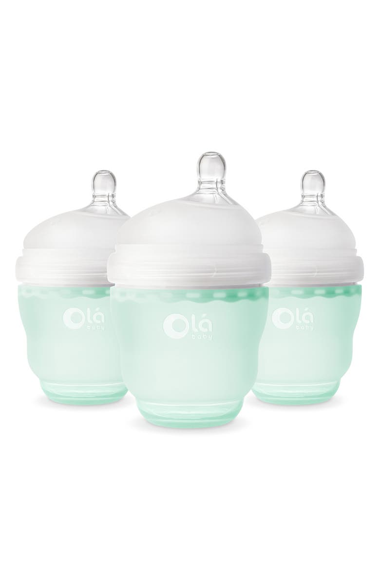 Olababy 3-Pack GentleBottle 4-Ounce Baby Bottles, Main, color, Mint