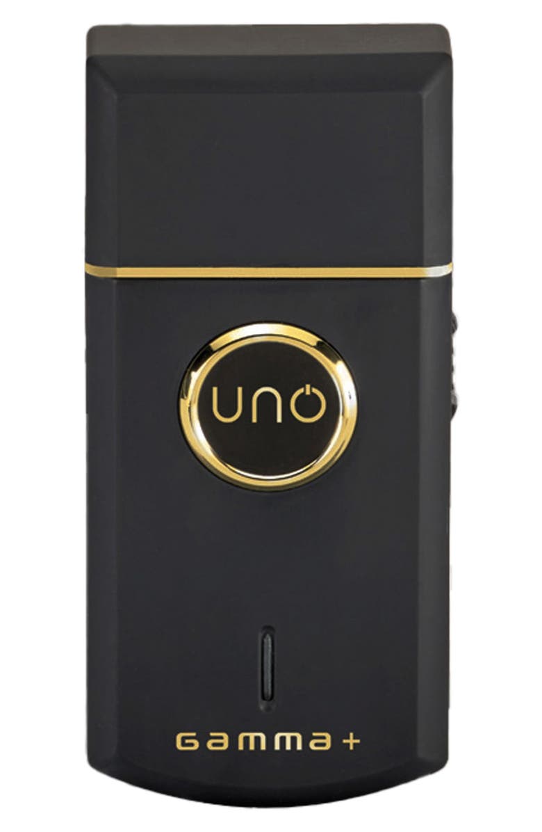 GAMMA+ Uno Men's Single Foil Shaver with Cap, Alternate, color, Black