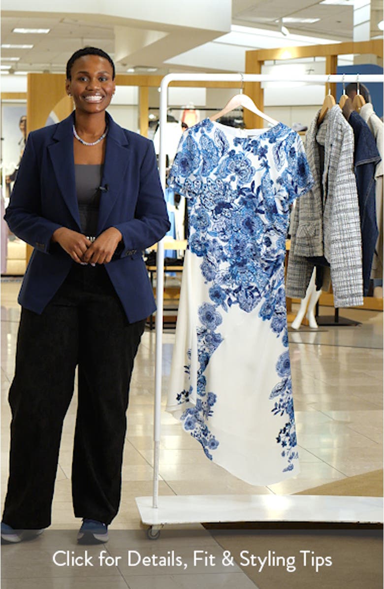 Cap Sleeve Asymmetrical Midi Dress, sales video thumbnail