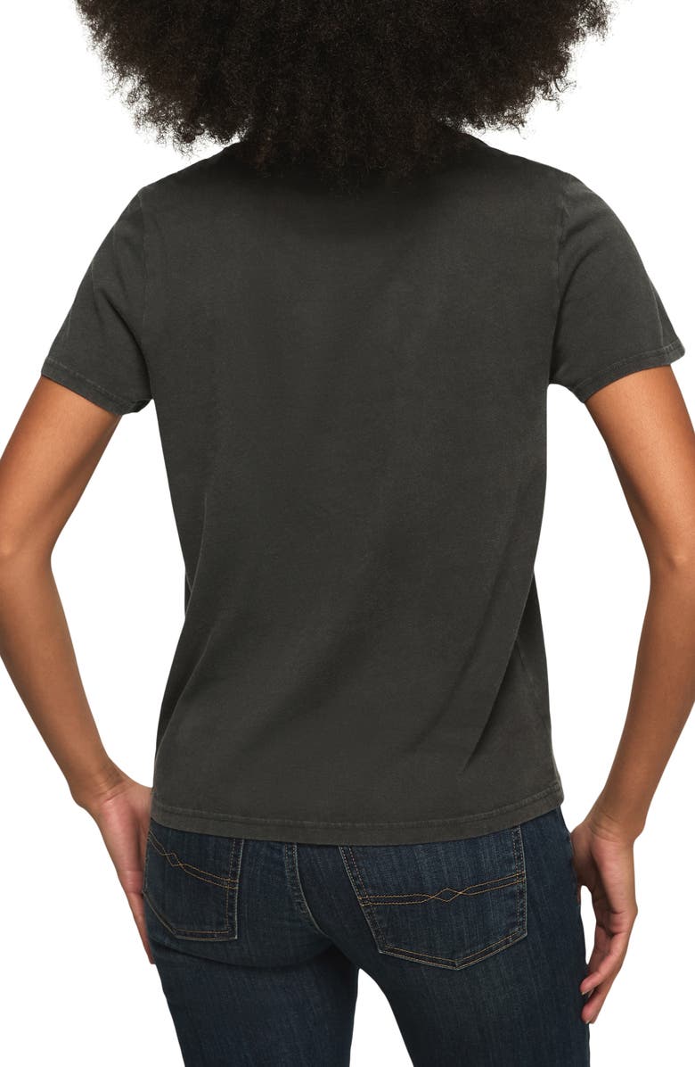 Lucky Brand Rolling Stones Clover Lip Class Cotton Graphic T-Shirt, Alternate, color, Jet Black